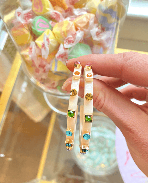 City Girl Small Jeweled Hoops