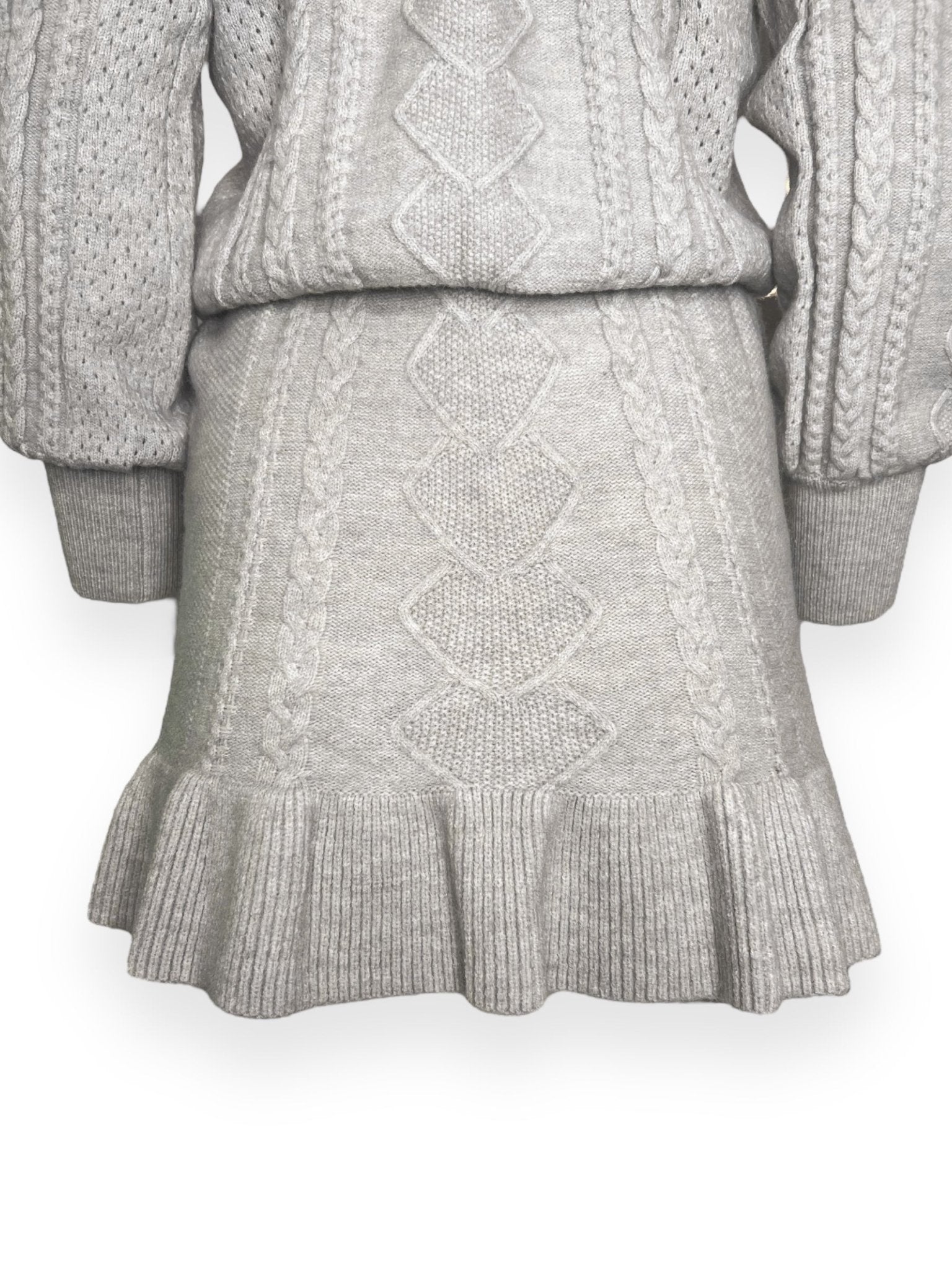 Claude Cable Knit Skirt - Frock Shop