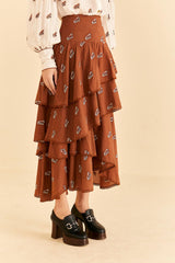 Embroidered Horses Maxi Skirt - Frock Shop