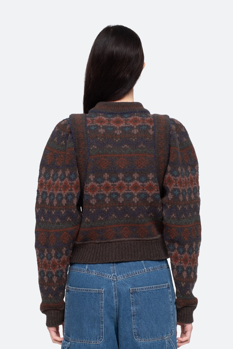 Finja Fair Isle Long Sleeve Sweater - Frock Shop