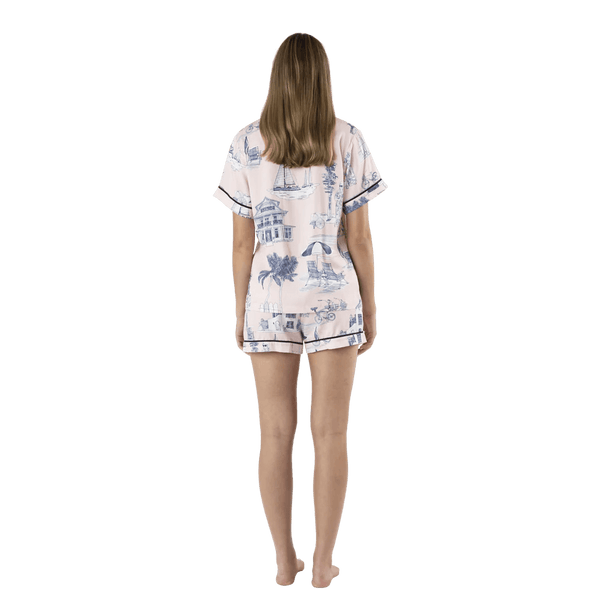 Florida Toile Pajama Shorts Set - Frock Shop
