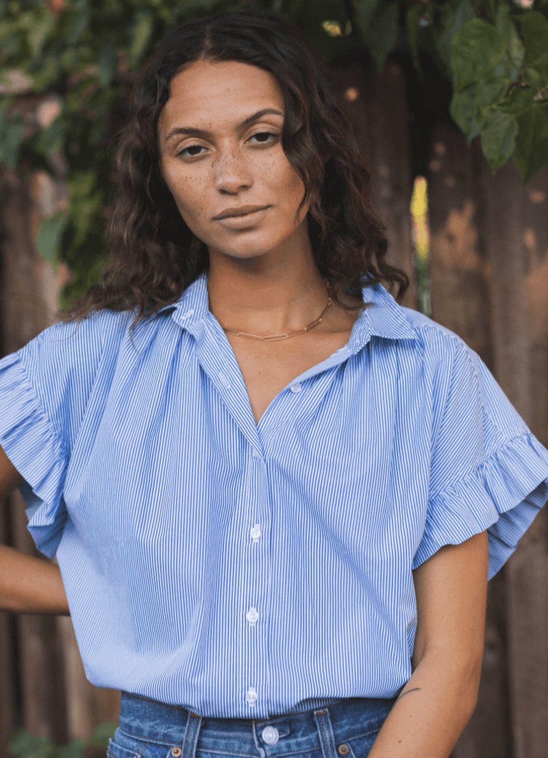 Marianne B Ruffle Sleeve Shirt - Frock Shop