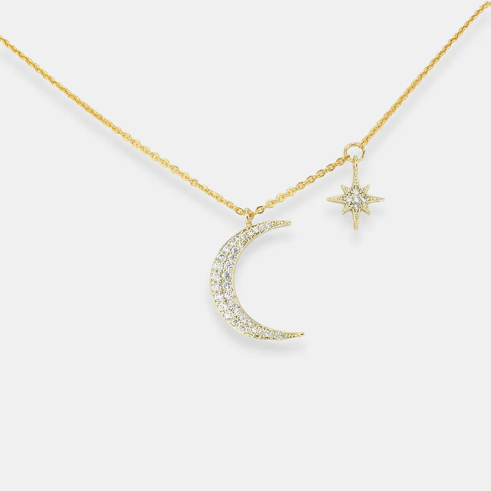 Moon & Starburst Necklace - Frock Shop