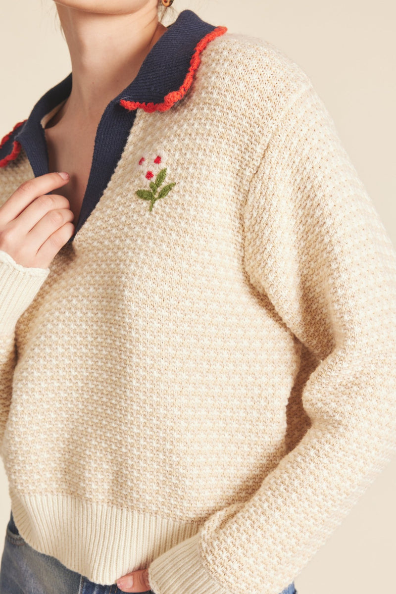 Parker Polo Sweater - Frock Shop