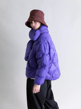 Puffer Jacket with Scarf - Frock Shop