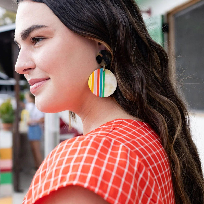 Rainbow Circle Earrings - Frock Shop