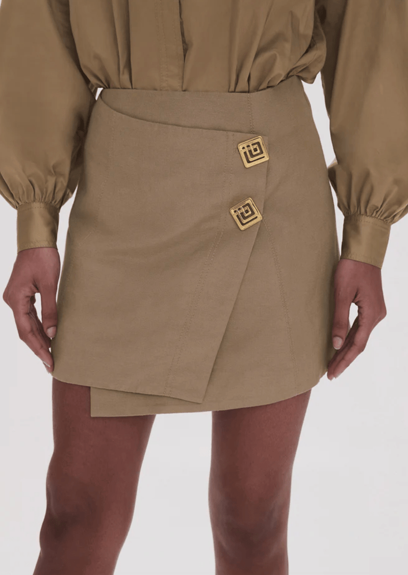 Realm Wrap Front Mini Skirt - Frock Shop