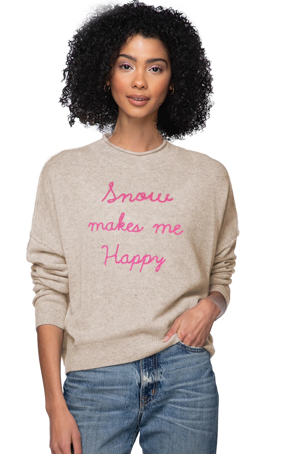 Snow Makes Me Happy Sweater - Frock Shop